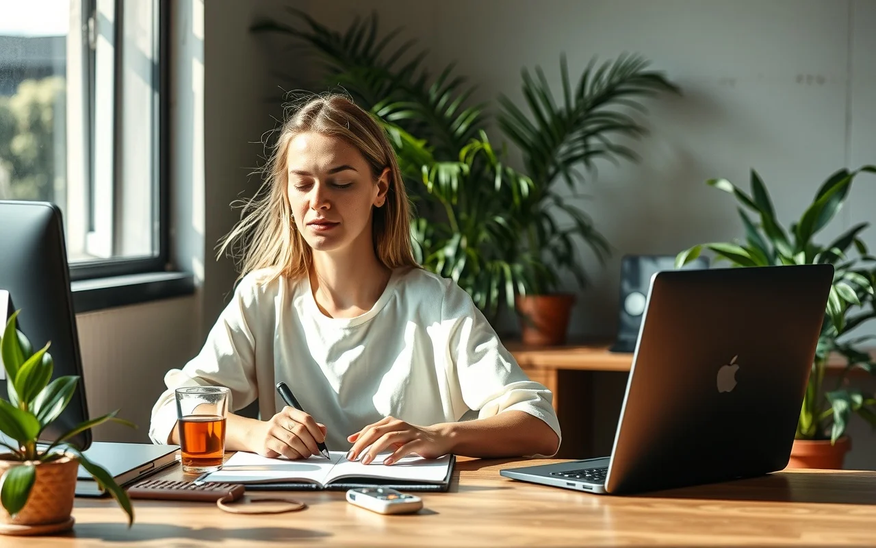 Scopri tecniche di respirazione efficaci per ridurre l'ansia sul lavoro e migliorare la tua produttività e benessere mentale in ufficio.